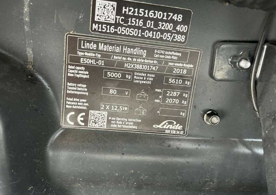 Linde E50HL-01 - Električni viljuškar: slika 4 Linde E50HL-01 - Električni viljuškar: slika 4