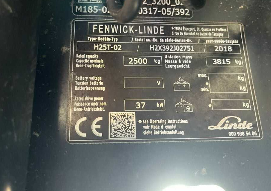 Linde H25T-02 - Gasni viljuškar: slika 4 Linde H25T-02 - Gasni viljuškar: slika 4