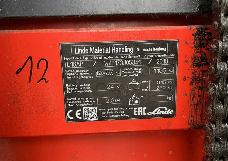 Linde L16AP - Slagač: slika 4 Linde L16AP - Slagač: slika 4