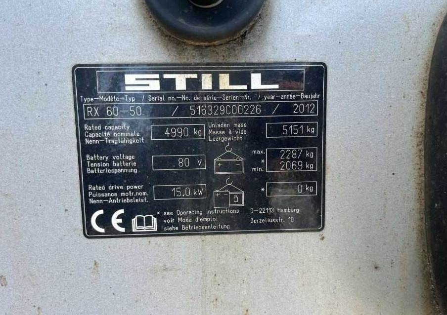 Still RX60-50 - Električni viljuškar: slika 4 Still RX60-50 - Električni viljuškar: slika 4
