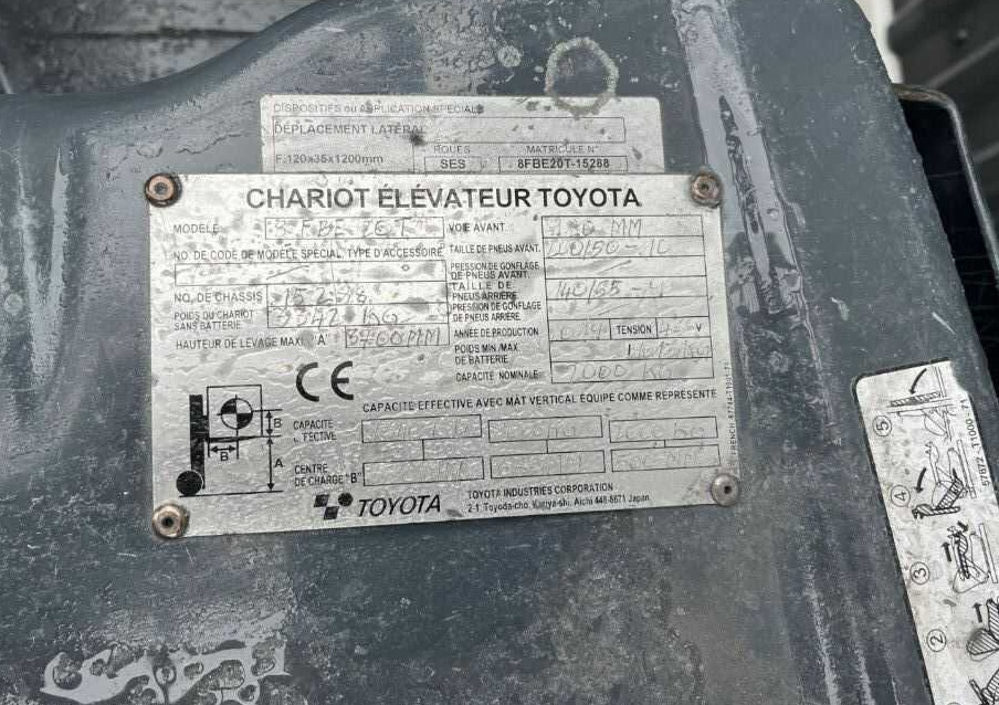 Toyota 8FBE20T - Električni viljuškar: slika 5 Toyota 8FBE20T - Električni viljuškar: slika 5