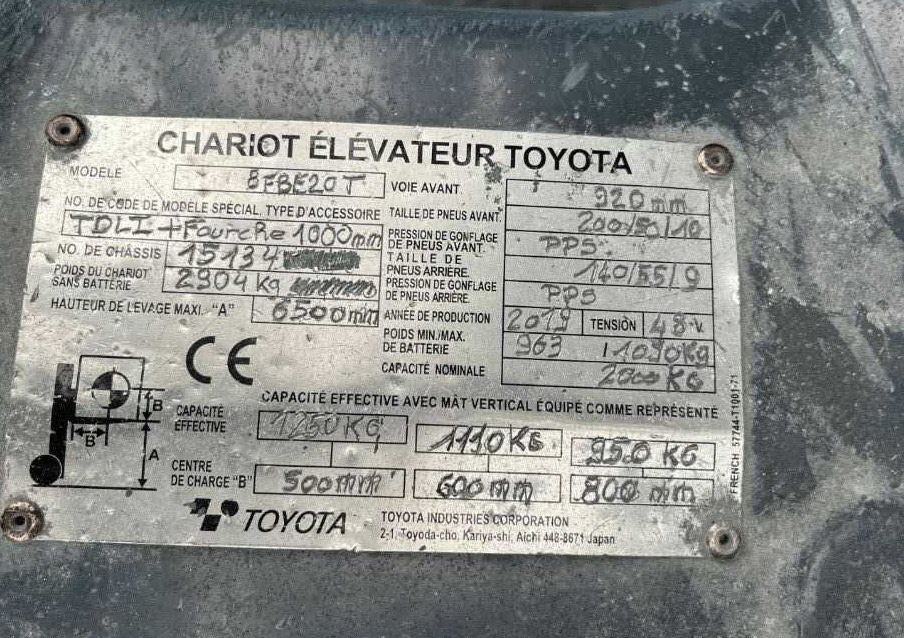 Toyota 8FBE20T - Električni viljuškar: slika 4 Toyota 8FBE20T - Električni viljuškar: slika 4