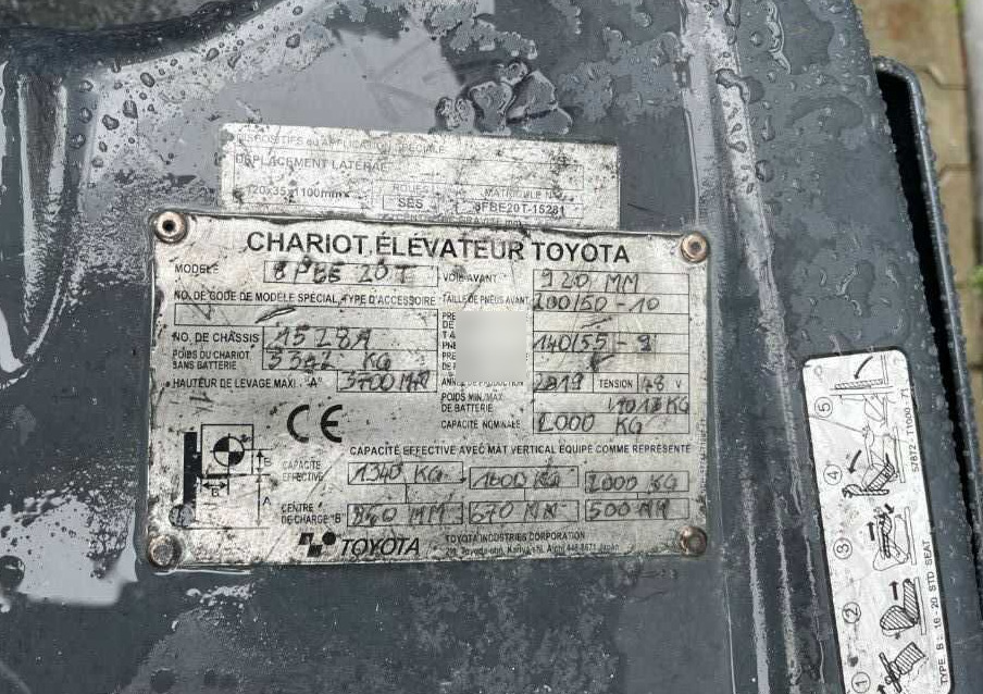 Toyota 8FBE20T - Električni viljuškar: slika 5 Toyota 8FBE20T - Električni viljuškar: slika 5