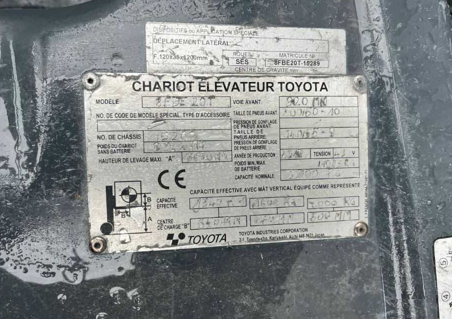 Toyota 8FBE20T - Električni viljuškar: slika 4 Toyota 8FBE20T - Električni viljuškar: slika 4