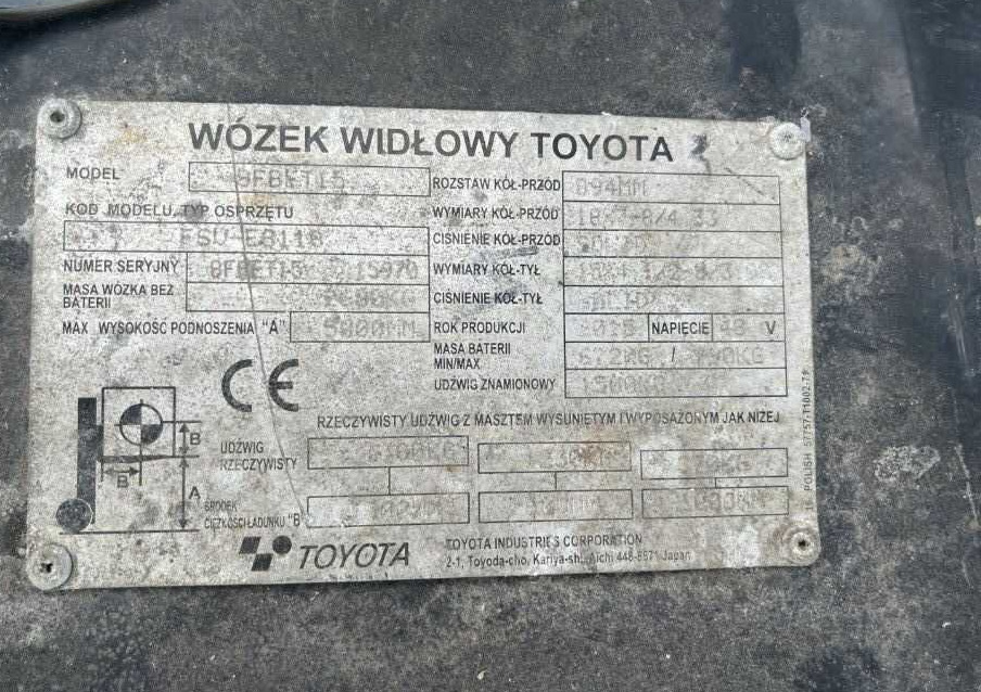 Toyota 8FBET15 - Električni viljuškar: slika 4 Toyota 8FBET15 - Električni viljuškar: slika 4