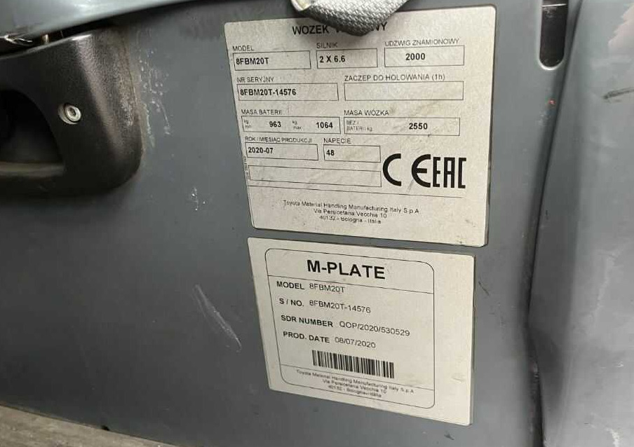 Toyota 8FBM20T - Električni viljuškar: slika 4 Toyota 8FBM20T - Električni viljuškar: slika 4