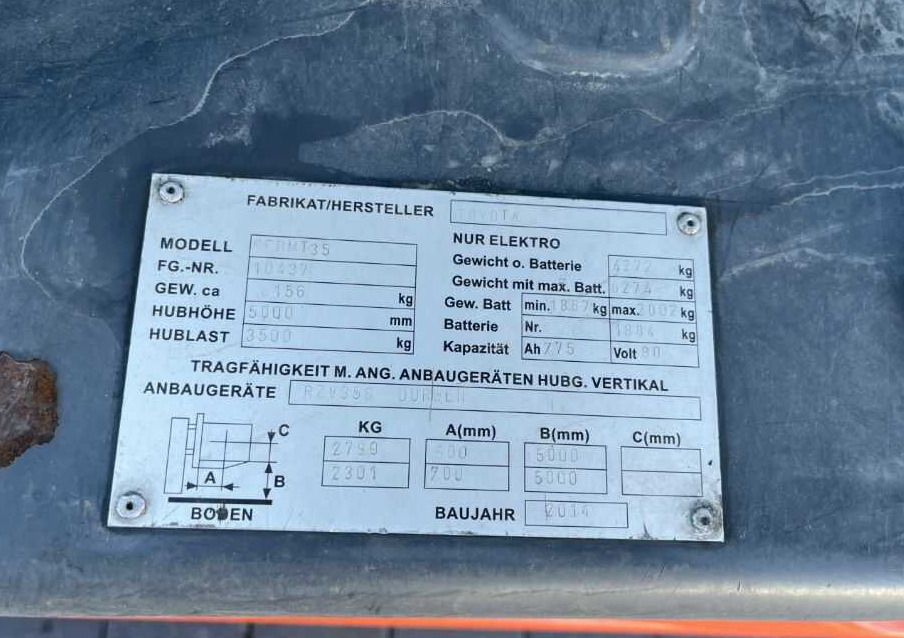 Električni viljuškar Toyota 8FBMT35: slika 6