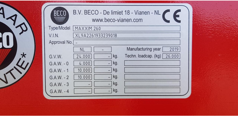 Beco maxxim 260 - Prikolica: slika 2 Beco maxxim 260 - Prikolica: slika 2