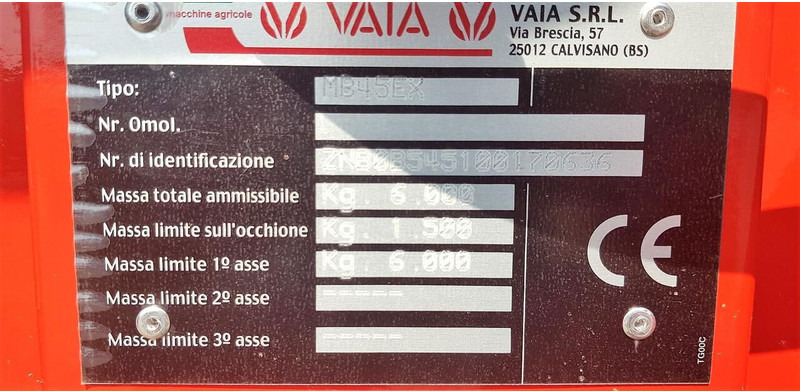 Rasipač prirodnog đubirva novi Vaia MB 45 Water tank: slika 8