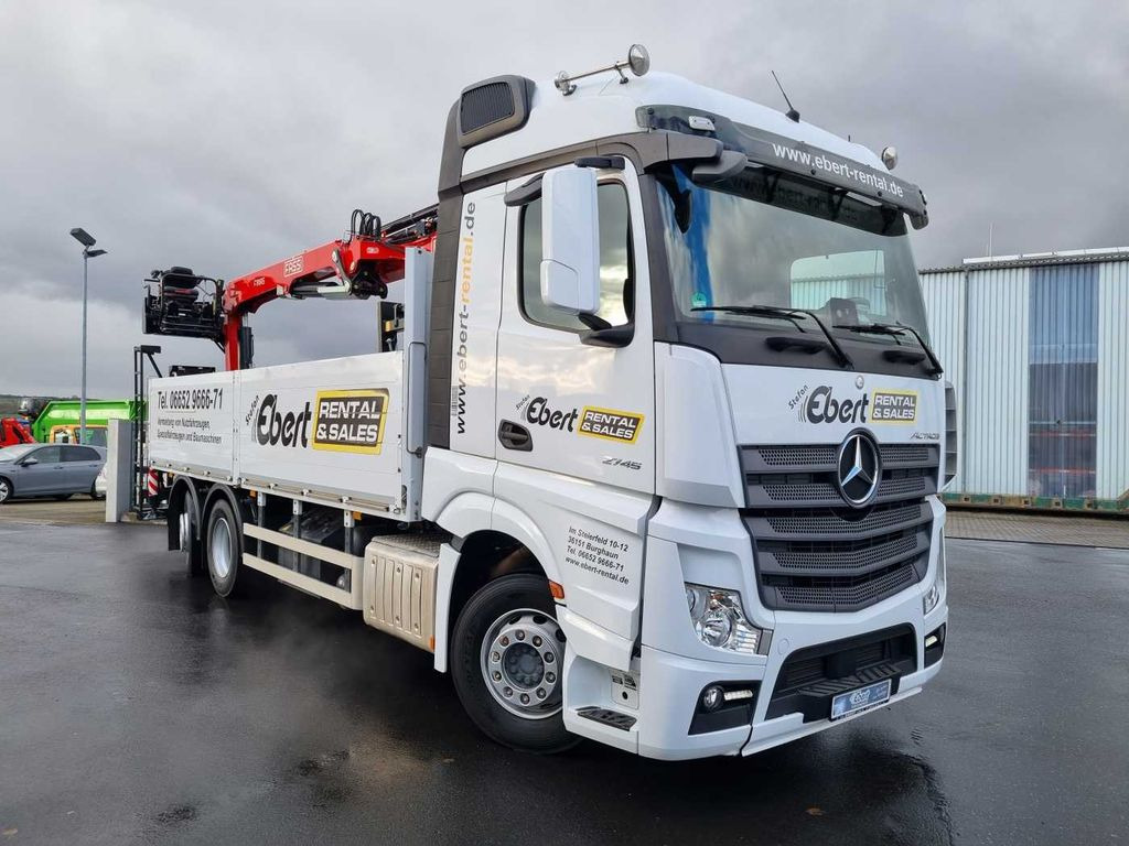 Mercedes-Benz Actros 2745 L 6x2 Baustoffpritsche+Kran Retarder - Kamion sa tovarnim sandukom, Kamion sa dizalicom: slika 3 Mercedes-Benz Actros 2745 L 6x2 Baustoffpritsche+Kran Retarder - Kamion sa tovarnim sandukom, Kamion sa dizalicom: slika 3
