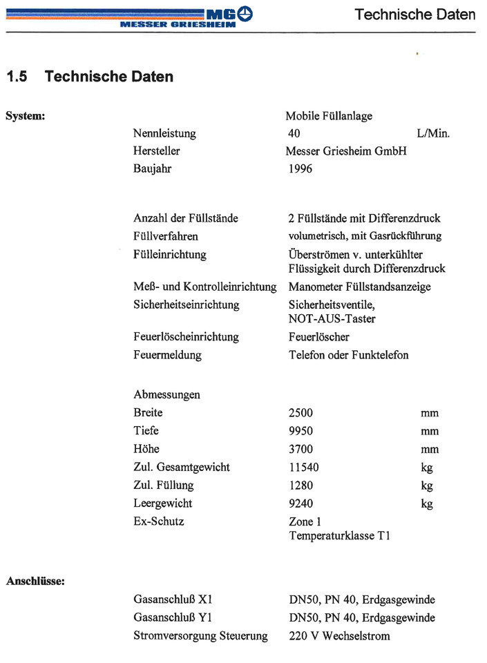 Poluprikolica cisterna Messer Griesheim Gas tank semi-trailer used for LNG/CNG mobile filling station Methan Gas Cryogenic: slika 29 Poluprikolica cisterna Messer Griesheim Gas tank semi-trailer used for LNG/CNG mobile filling station Methan Gas Cryogenic: slika 29