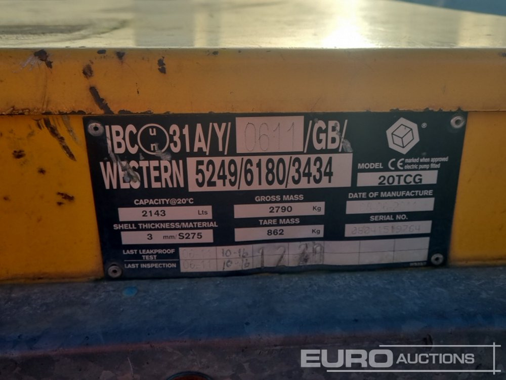 Rezervoar za skladištenje 2011 Western 20TCG: slika 14