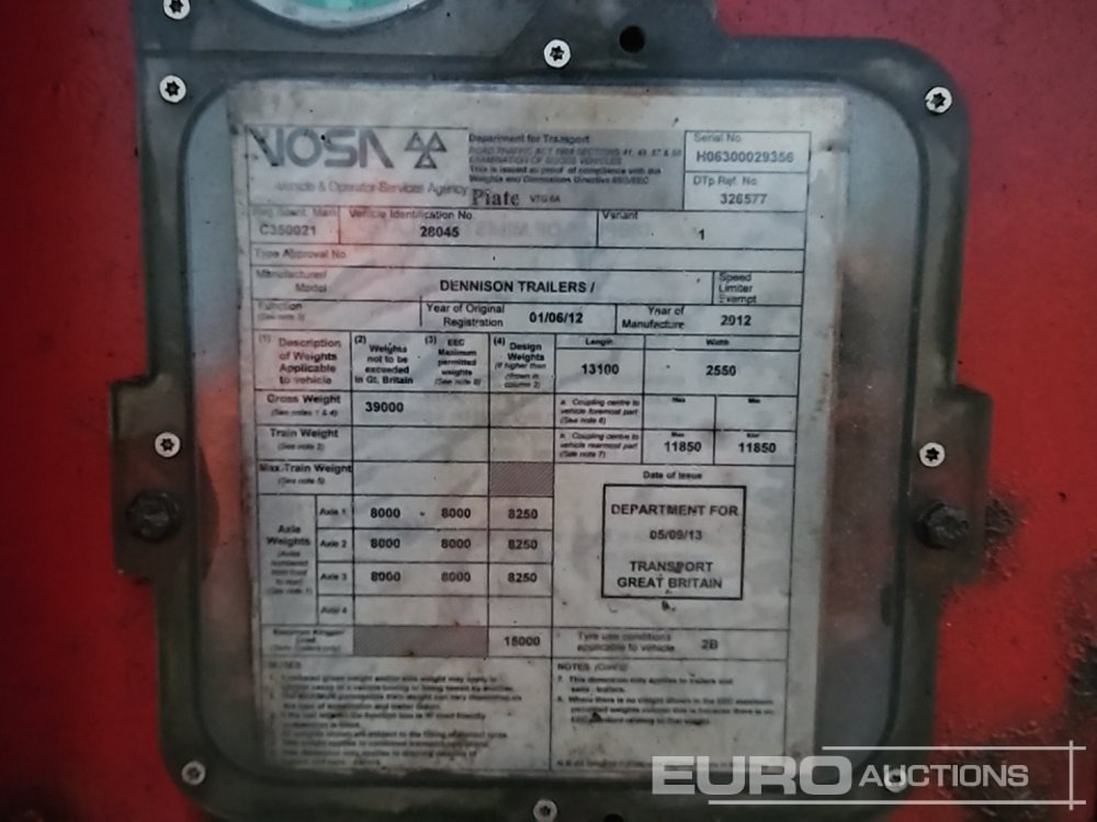 2012 Dennison Tri Axle Log Trailer - Poluprikolica šticarka: slika 1 2012 Dennison Tri Axle Log Trailer - Poluprikolica šticarka: slika 1