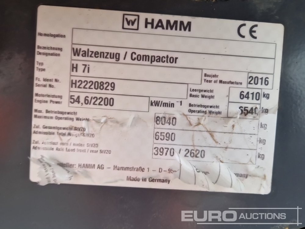 Valjak 2016 Hamm H7I: slika 31