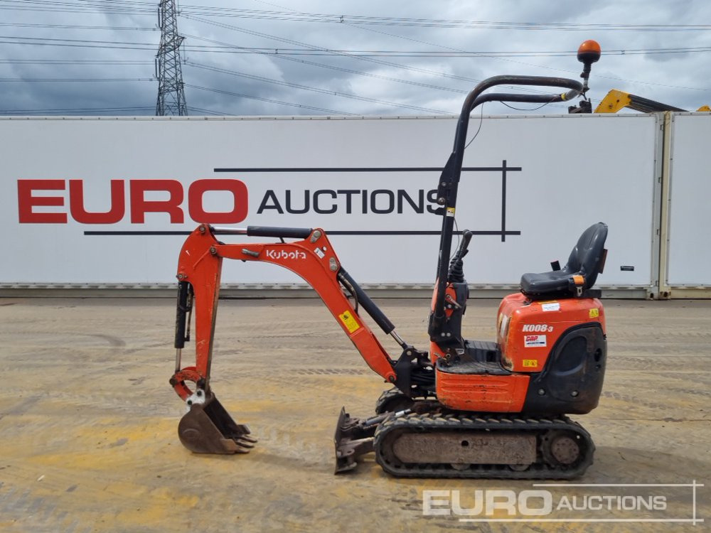 2016 Kubota K008-3 - Mini bager: slika 2 2016 Kubota K008-3 - Mini bager: slika 2