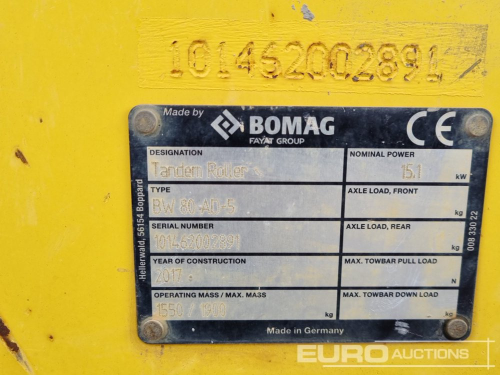 Valjak 2017 Bomag BW80AD-5: slika 34