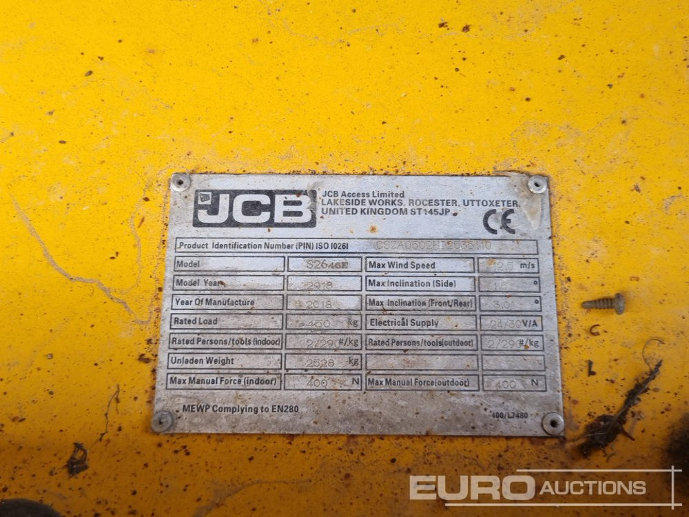 Vazdušna platforma 2018 JCB S2646E: slika 37