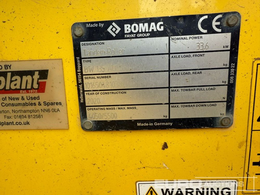Valjak 2020 Bomag BW135 AD: slika 8