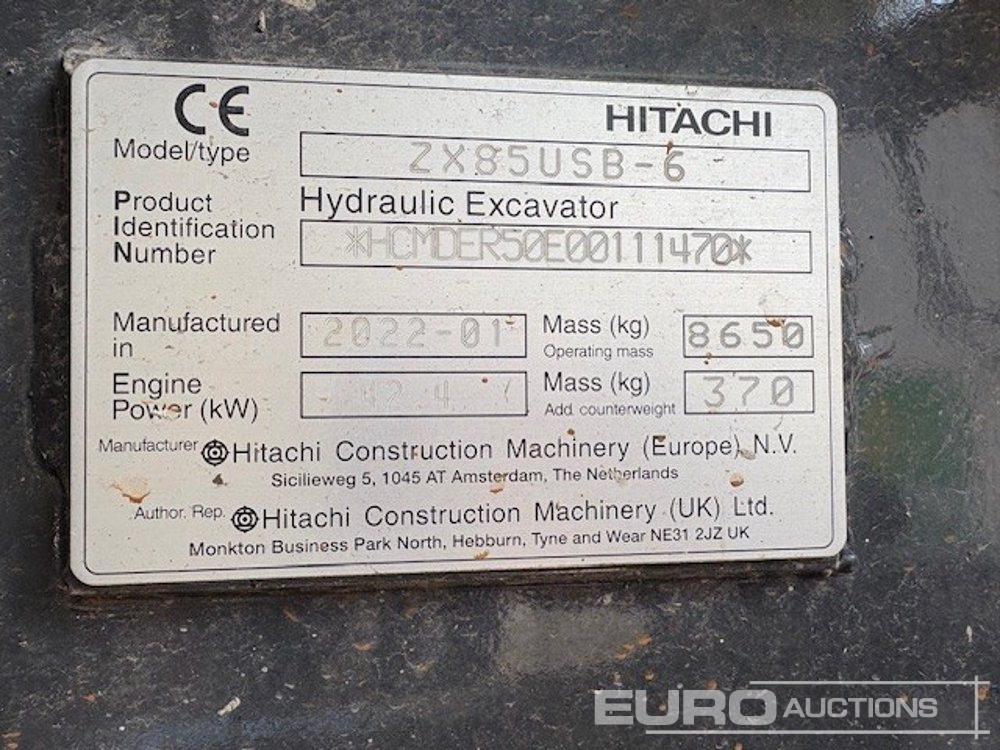2022 Hitachi ZX85USB-6 - Mini bager: slika 4 2022 Hitachi ZX85USB-6 - Mini bager: slika 4