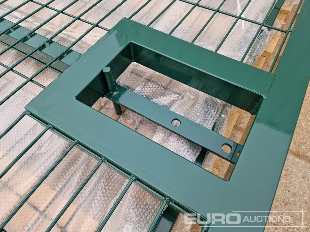 Građevinska oprema 3m x 2.3m Heavy Duty Galvanized Powder Coated Gate (2 of), 100mm x 100mm Post (2 of), Assembly Kit (Green): slika 6