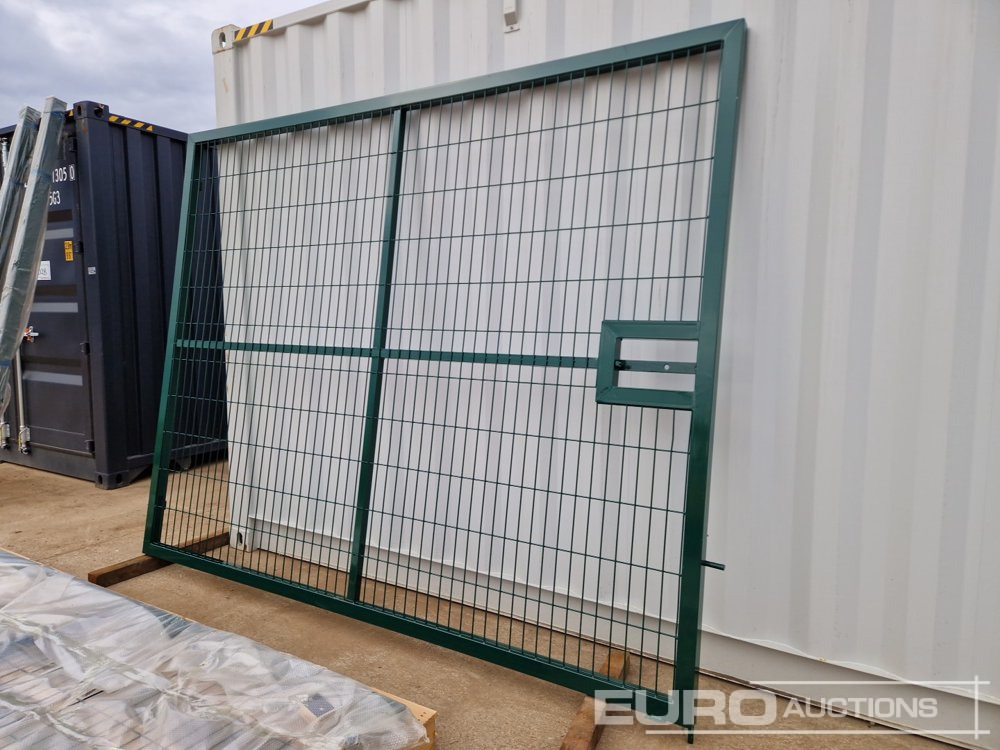 Građevinska oprema 3m x 2.3m Heavy Duty Galvanized Powder Coated Gate (2 of), 100mm x 100mm Post (2 of), Assembly Kit (Green): slika 14