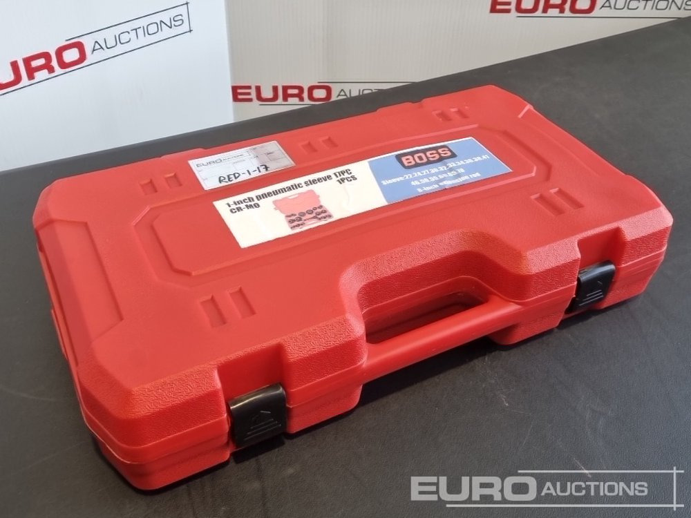 Boss 1" 17pc Pneumatic Socket Set, 8" Extension Rod - Гаражна опрема: slika 1 Boss 1" 17pc Pneumatic Socket Set, 8" Extension Rod - Гаражна опрема: slika 1