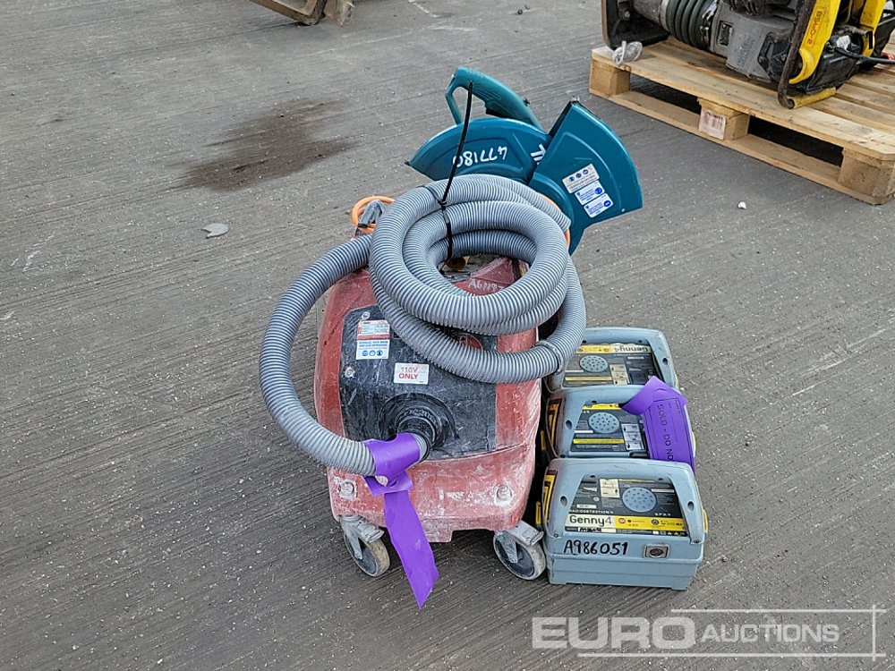 Građevinska oprema Hilti VC 20-U 110Volt Vacuum Cleaner, Makita LW1400 110Vot Chop Saw, Radio Cable Detector (3 of): slika 8