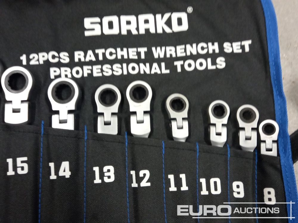Unused 12pcs Flexible Ratchet Spanner Set, 8-19 mm - Гаражна опрема: slika 4 Unused 12pcs Flexible Ratchet Spanner Set, 8-19 mm - Гаражна опрема: slika 4
