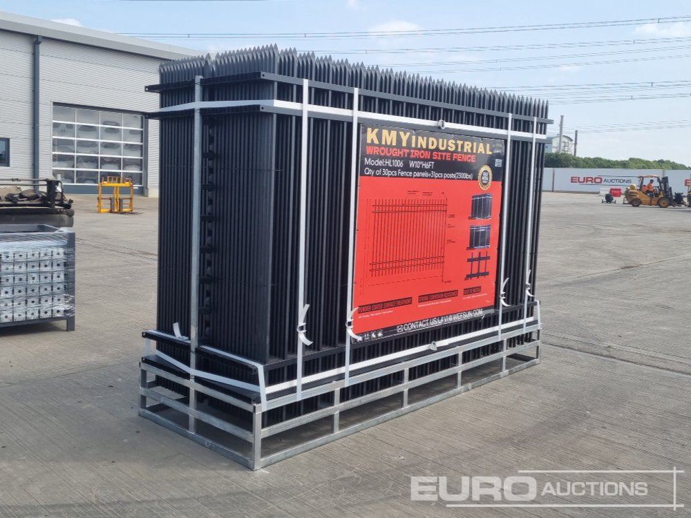 Građevinska oprema Unused 2025 KMY INDUSTRIAL Fencing,  (30 of), Fence Panels, (31 of), Posts (W10*H6"): slika 7