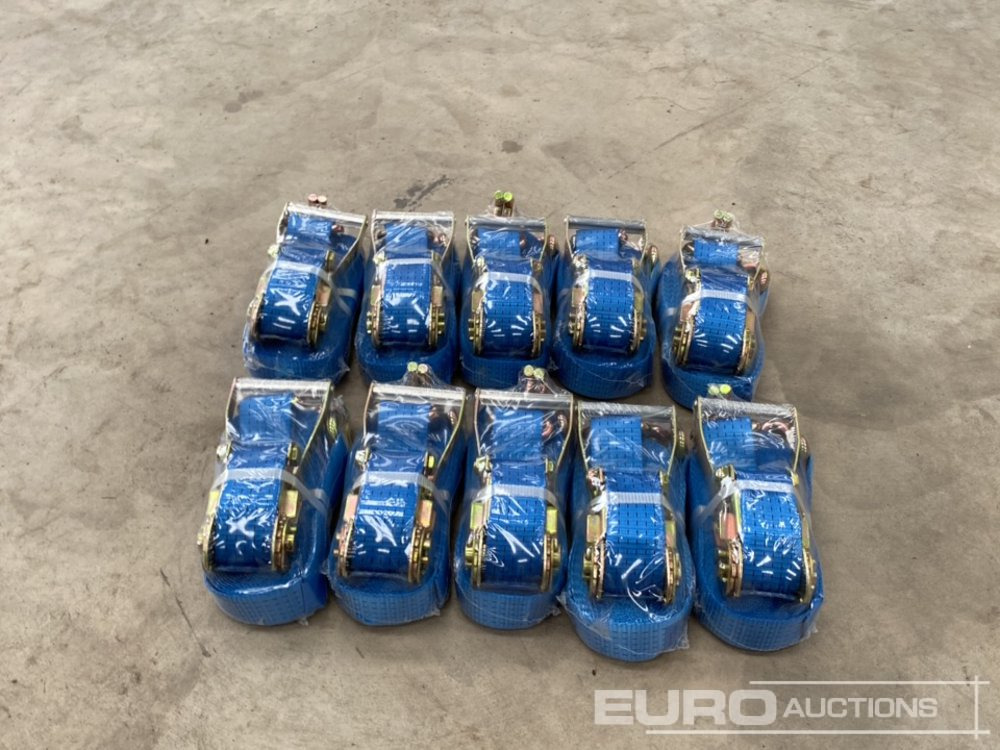 Unused 5 Ton x 10m Ratchet Straps (10 of) - Гаражна опрема: slika 2 Unused 5 Ton x 10m Ratchet Straps (10 of) - Гаражна опрема: slika 2