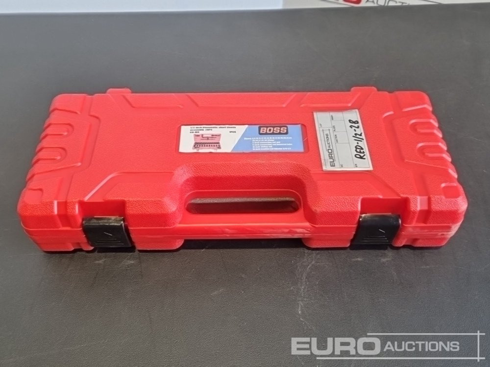 Unused Boss 1/2" 28pc Pneumatic Short Sleeve Socket Set, 3" Connecting Rod, 5" Connecting Rod Universal Joint, 10" Sliding Rod, 10" Bending Rod Adapter 3/4"-1/2" - Гаражна опрема: slika 2 Unused Boss 1/2" 28pc Pneumatic Short Sleeve Socket Set, 3" Connecting Rod, 5" Connecting Rod Universal Joint, 10" Sliding Rod, 10" Bending Rod Adapter 3/4"-1/2" - Гаражна опрема: slika 2