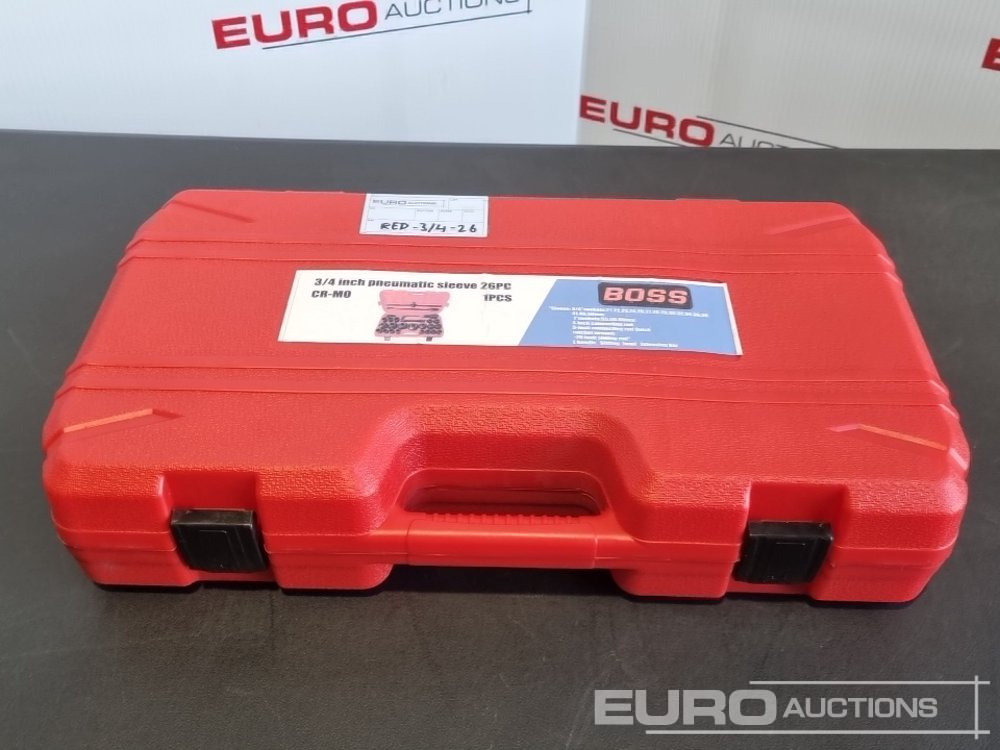 Unused Boss 3/4" 26pc Heavy Duty Pneumatic Socket Set, 4" Connecting Rod, 8" Connecting Rod Quick Ratchet Wrench, 20" Sliding Road, L Handle Sliding Head Extension Bar - Гаражна опрема: slika 2 Unused Boss 3/4" 26pc Heavy Duty Pneumatic Socket Set, 4" Connecting Rod, 8" Connecting Rod Quick Ratchet Wrench, 20" Sliding Road, L Handle Sliding Head Extension Bar - Гаражна опрема: slika 2