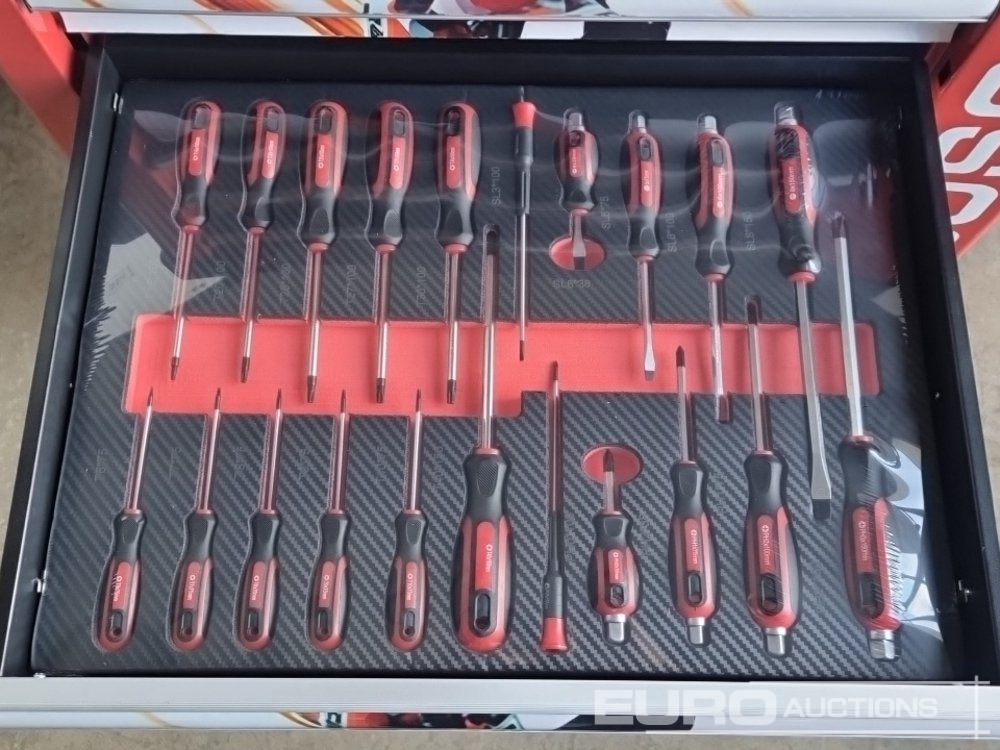 Гаражна опрема Unused Boss Wheeled Tool Cart with 258pc Tools (Red): slika 17