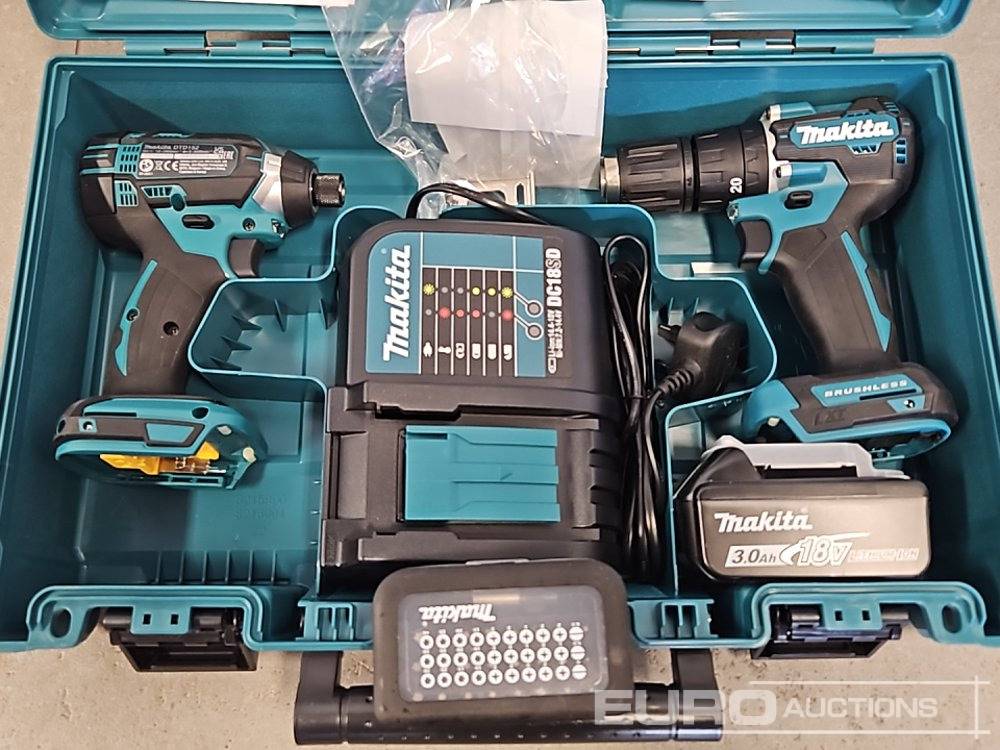Unused Makita DHP453 18V LXT Combi Dril, Makita DTD152 18V LXT Impact Driver, Battery, Charger, Bit Set - Гаражна опрема: slika 3 Unused Makita DHP453 18V LXT Combi Dril, Makita DTD152 18V LXT Impact Driver, Battery, Charger, Bit Set - Гаражна опрема: slika 3