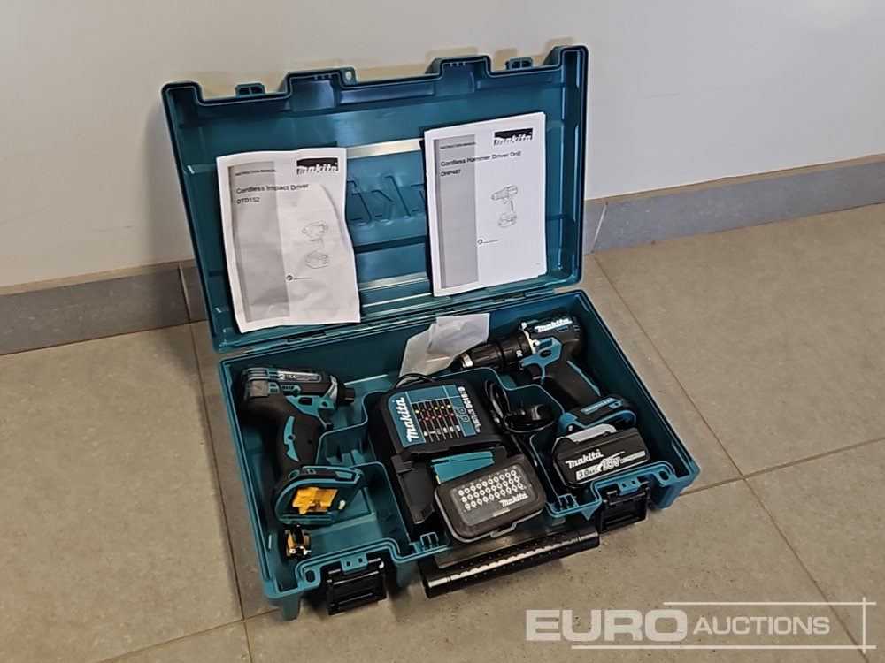Unused Makita DHP453 18V LXT Combi Dril, Makita DTD152 18V LXT Impact Driver, Battery, Charger, Bit Set - Гаражна опрема: slika 1 Unused Makita DHP453 18V LXT Combi Dril, Makita DTD152 18V LXT Impact Driver, Battery, Charger, Bit Set - Гаражна опрема: slika 1