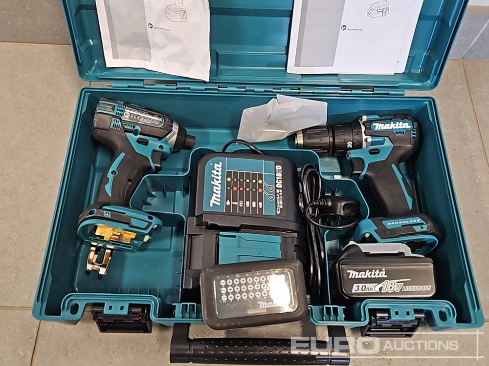 Unused Makita DHP453 18V LXT Combi Dril, Makita DTD152 18V LXT Impact Driver, Battery, Charger, Bit Set - Гаражна опрема: slika 4 Unused Makita DHP453 18V LXT Combi Dril, Makita DTD152 18V LXT Impact Driver, Battery, Charger, Bit Set - Гаражна опрема: slika 4