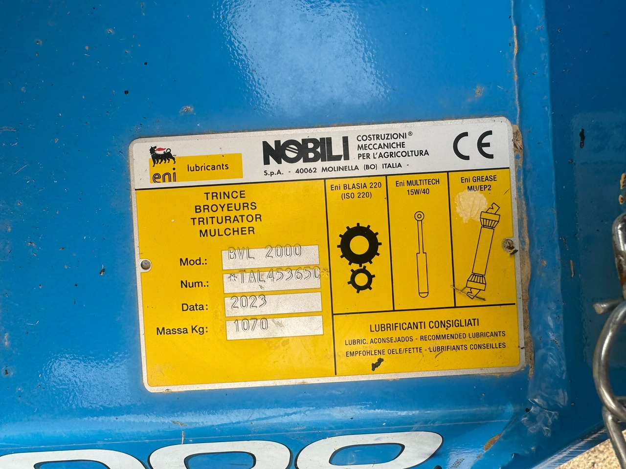 Nobili trincia laterale usata BVL 2000 - Bočni mulčer: slika 3 Nobili trincia laterale usata BVL 2000 - Bočni mulčer: slika 3