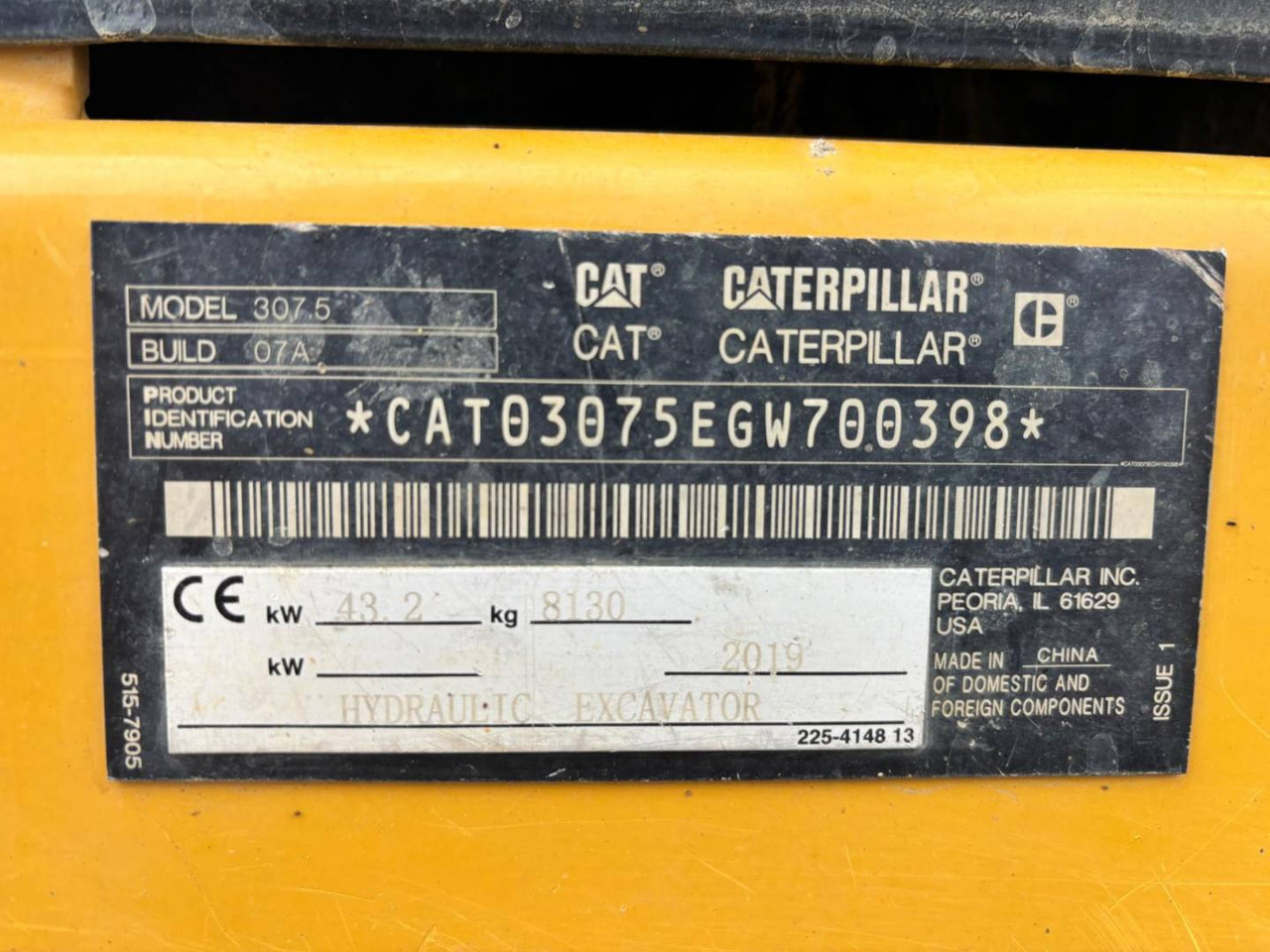 Bager guseničar CAT 307.5: slika 6