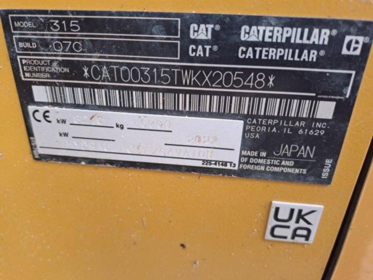 CAT 315 - Bager guseničar: slika 5 CAT 315 - Bager guseničar: slika 5