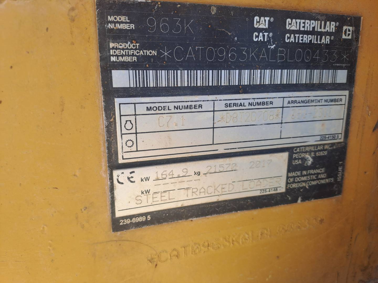 Utovarivač guseničar CAT 963K: slika 6