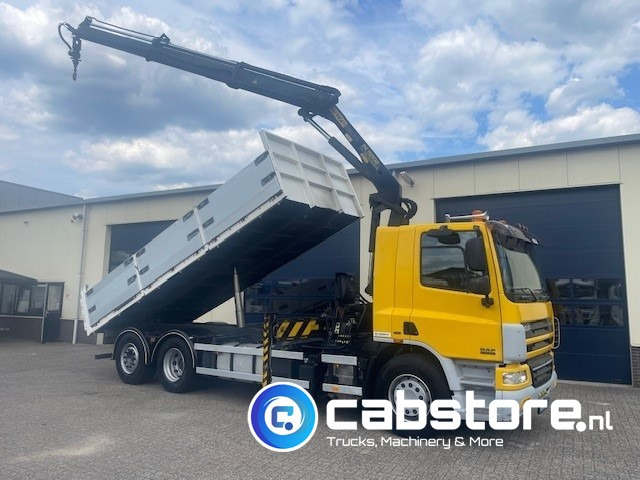 DAF CF 75.310 FAN 6x2 Euro 5 - MANUAL - Bouwjaar 2008 - Kipper - Palfinger PK 15002 Performance - Km 550.899 - Good condition! - Kamion sa dizalicom: slika 1 DAF CF 75.310 FAN 6x2 Euro 5 - MANUAL - Bouwjaar 2008 - Kipper - Palfinger PK 15002 Performance - Km 550.899 - Good condition! - Kamion sa dizalicom: slika 1