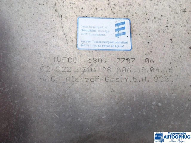 Iveco Brændstoftank Oem No : 5801279706 - Rezervoar za gorivo za Kamion: slika 1 Iveco Brændstoftank Oem No : 5801279706 - Rezervoar za gorivo za Kamion: slika 1