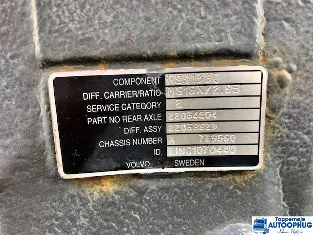 Volvo RSS1360 – 2.85 OEM 22038829 - Diferencijalna brzina za Kamion: slika 2 Volvo RSS1360 – 2.85 OEM 22038829 - Diferencijalna brzina za Kamion: slika 2