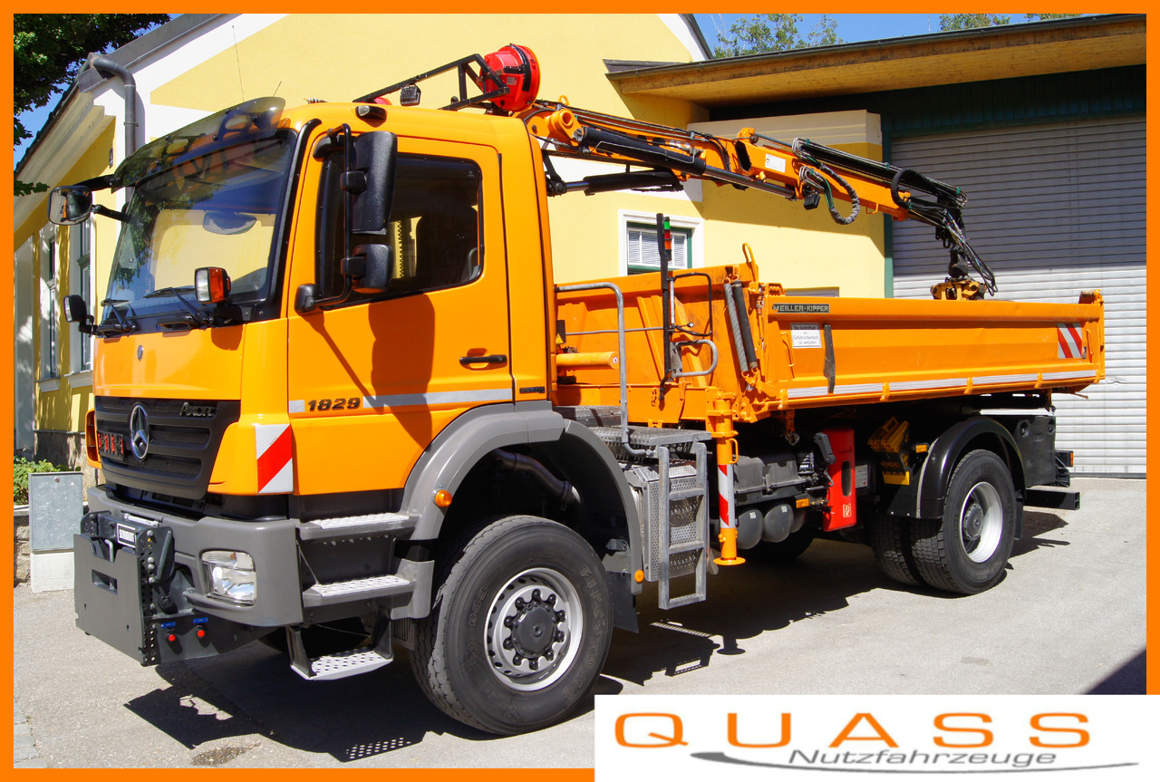 MERCEDES-BENZ AXOR 1829 4x4/EURO 5/ATLAS 65.2/MEILLER/Winterdienst - Istovarivač, Kamion sa dizalicom: slika 1 MERCEDES-BENZ AXOR 1829 4x4/EURO 5/ATLAS 65.2/MEILLER/Winterdienst - Istovarivač, Kamion sa dizalicom: slika 1
