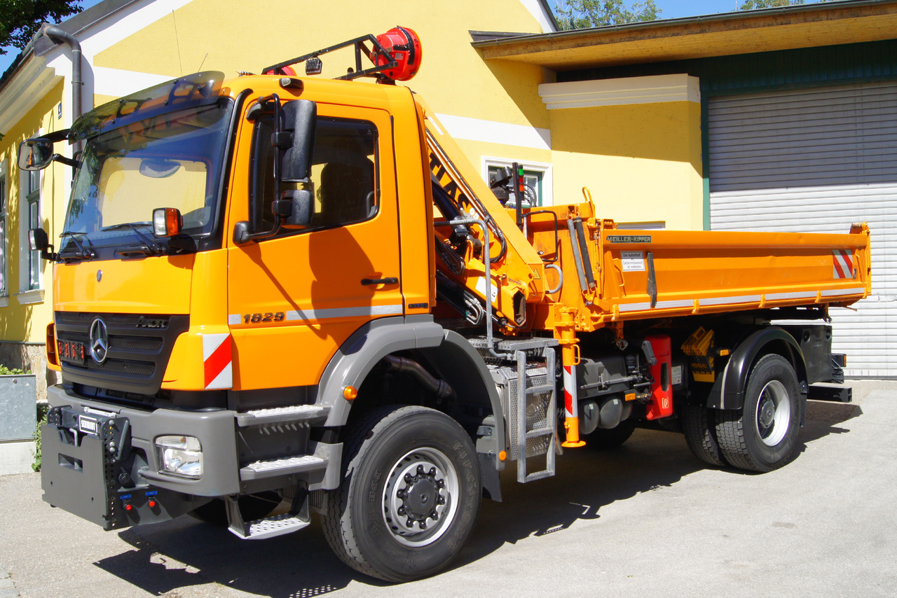 MERCEDES-BENZ AXOR 1829 4x4/EURO 5/ATLAS 65.2/MEILLER/Winterdienst - Istovarivač, Kamion sa dizalicom: slika 2 MERCEDES-BENZ AXOR 1829 4x4/EURO 5/ATLAS 65.2/MEILLER/Winterdienst - Istovarivač, Kamion sa dizalicom: slika 2