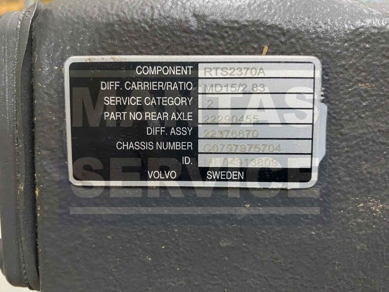 VOLVO DIFFERENTIAL CARRIER 22376670 - Transmisija za Kamion: slika 3 VOLVO DIFFERENTIAL CARRIER 22376670 - Transmisija za Kamion: slika 3