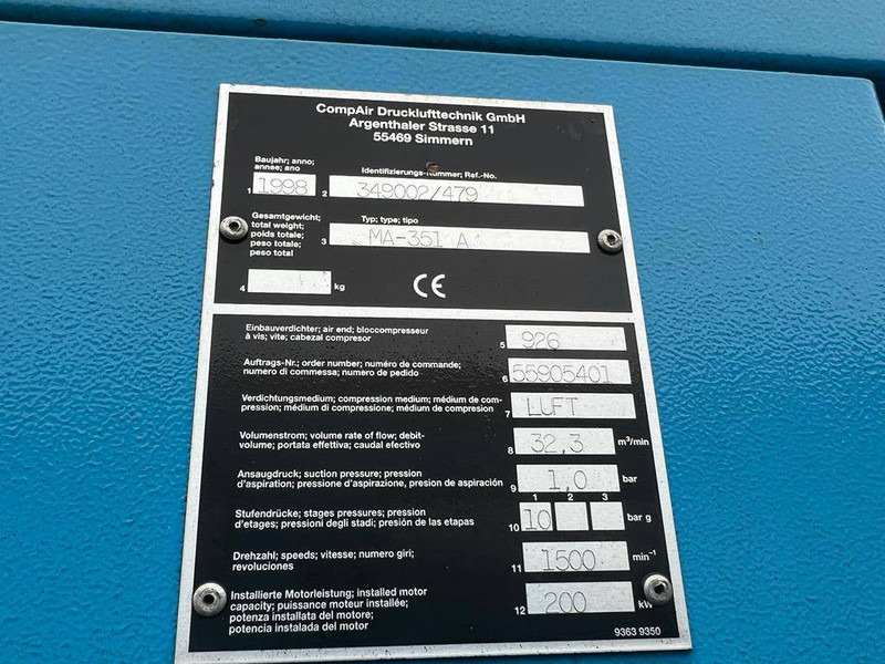 Compair MA-351 A - Kompresor za vazduh: slika 2 Compair MA-351 A - Kompresor za vazduh: slika 2