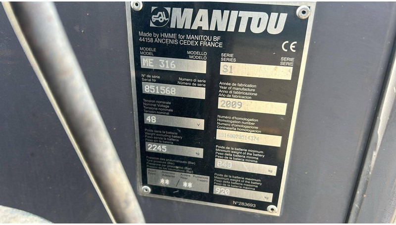 Manitou ME 316 - Električni viljuškar: slika 4 Manitou ME 316 - Električni viljuškar: slika 4