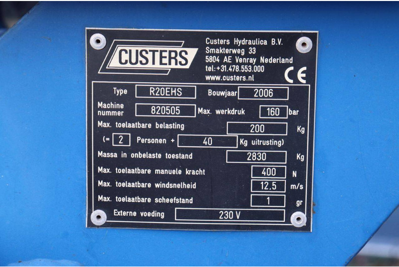 Zglobna platforma custers R20EHS: slika 20