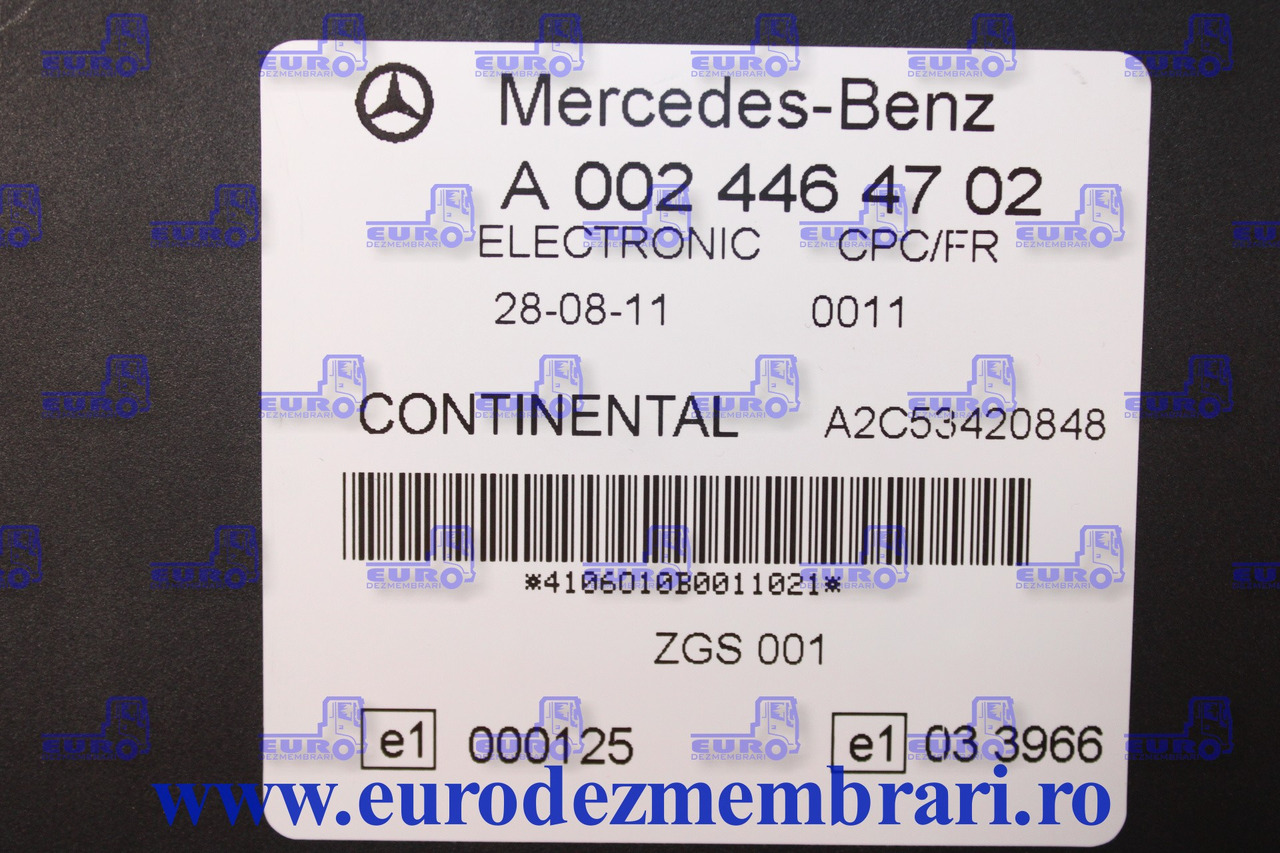 CALCULATOR CPC-FR MERCEDES ACTROS MP3 A0024464702 - Upravljačka jedinica za Kamion: slika 3 CALCULATOR CPC-FR MERCEDES ACTROS MP3 A0024464702 - Upravljačka jedinica za Kamion: slika 3
